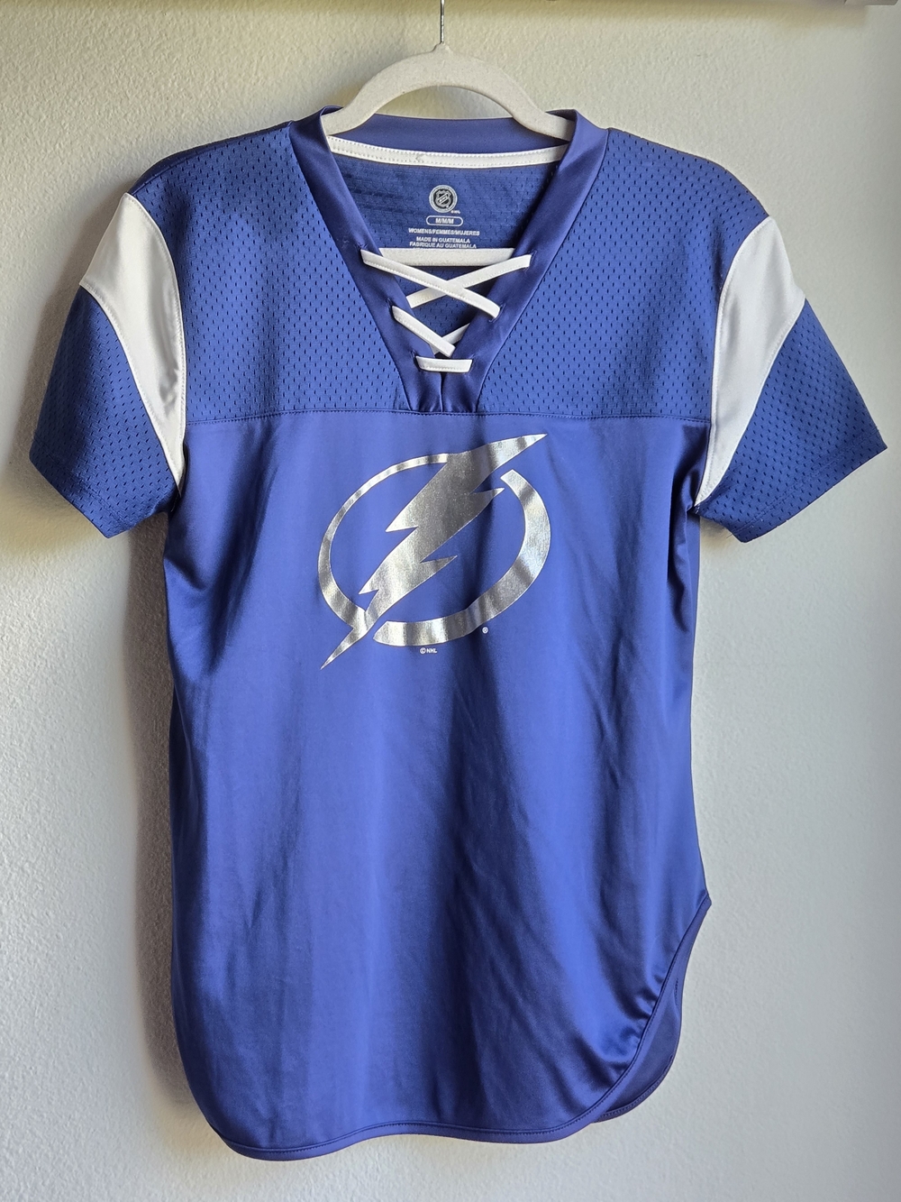 Girls' Lace-Up Blue Jersey Top